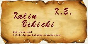 Kalin Bikicki vizit kartica